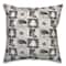 Neutral Primitive Christmas Pattern Throw Pillow